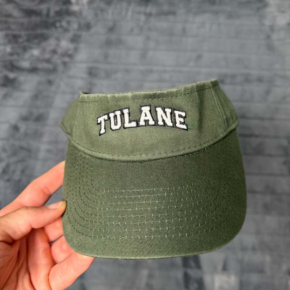 Legacy Tulane Visor Unisex OSFM Green Embroidered Adjustable Strap NCAA Hat